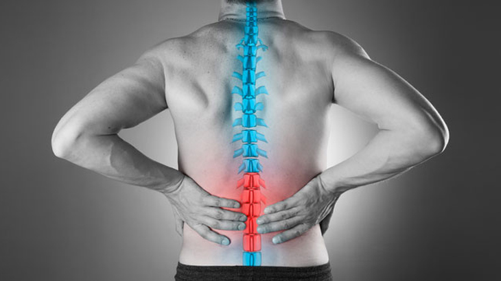 Illustration of a man with lower back pain